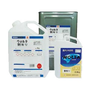 大阪塗料　水性ポリウレタン樹脂塗料 ウォルタ艶有 4kg DIY 低臭 速乾タイプ 作業性 無黄変 消泡性 1液性 肉持ち感 ウレタン仕上げ